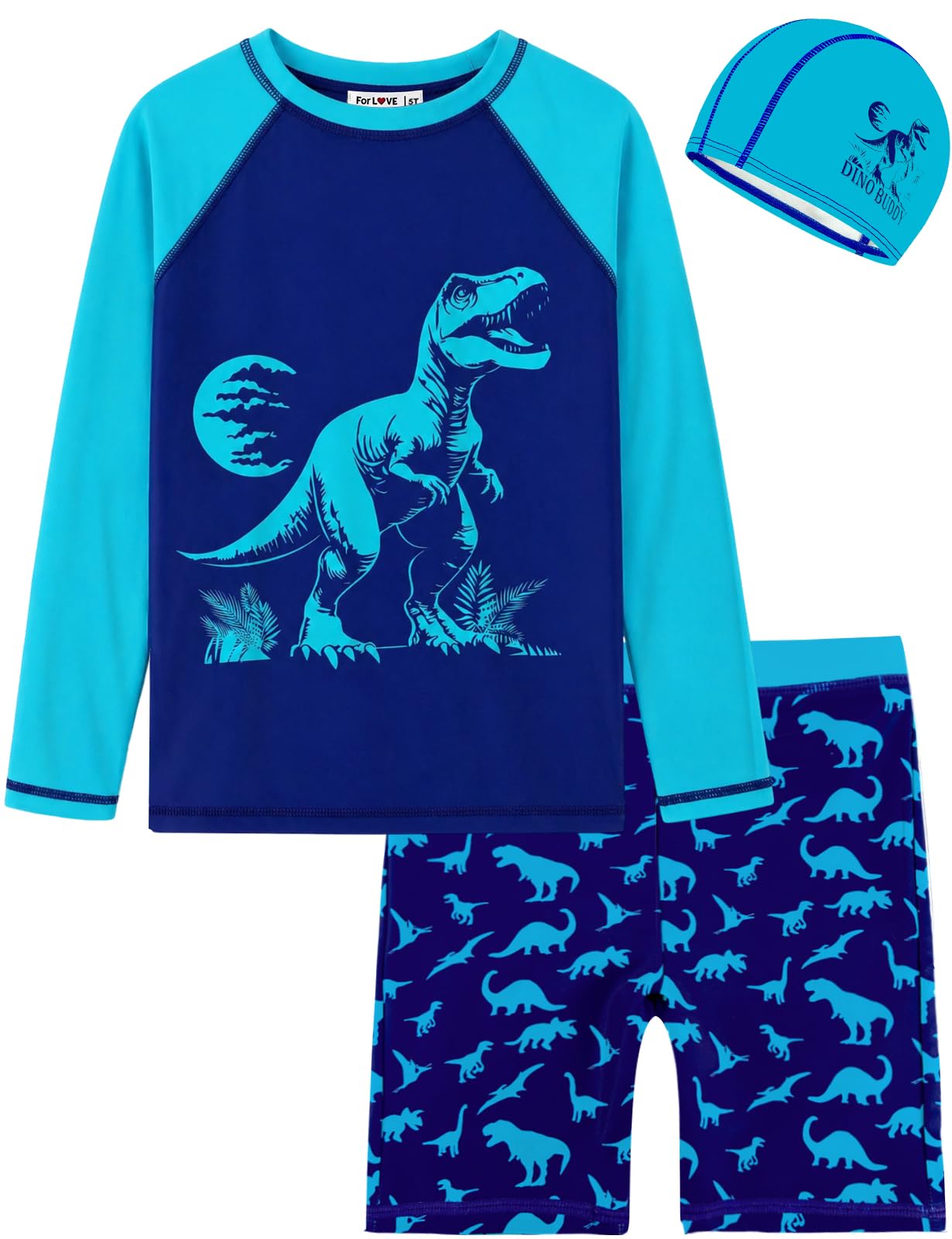 weVSwe Maillot de bain 3 pièces pour garçon - Protection UV - Pour la plage, les vacances et la natation - 2-12 ans