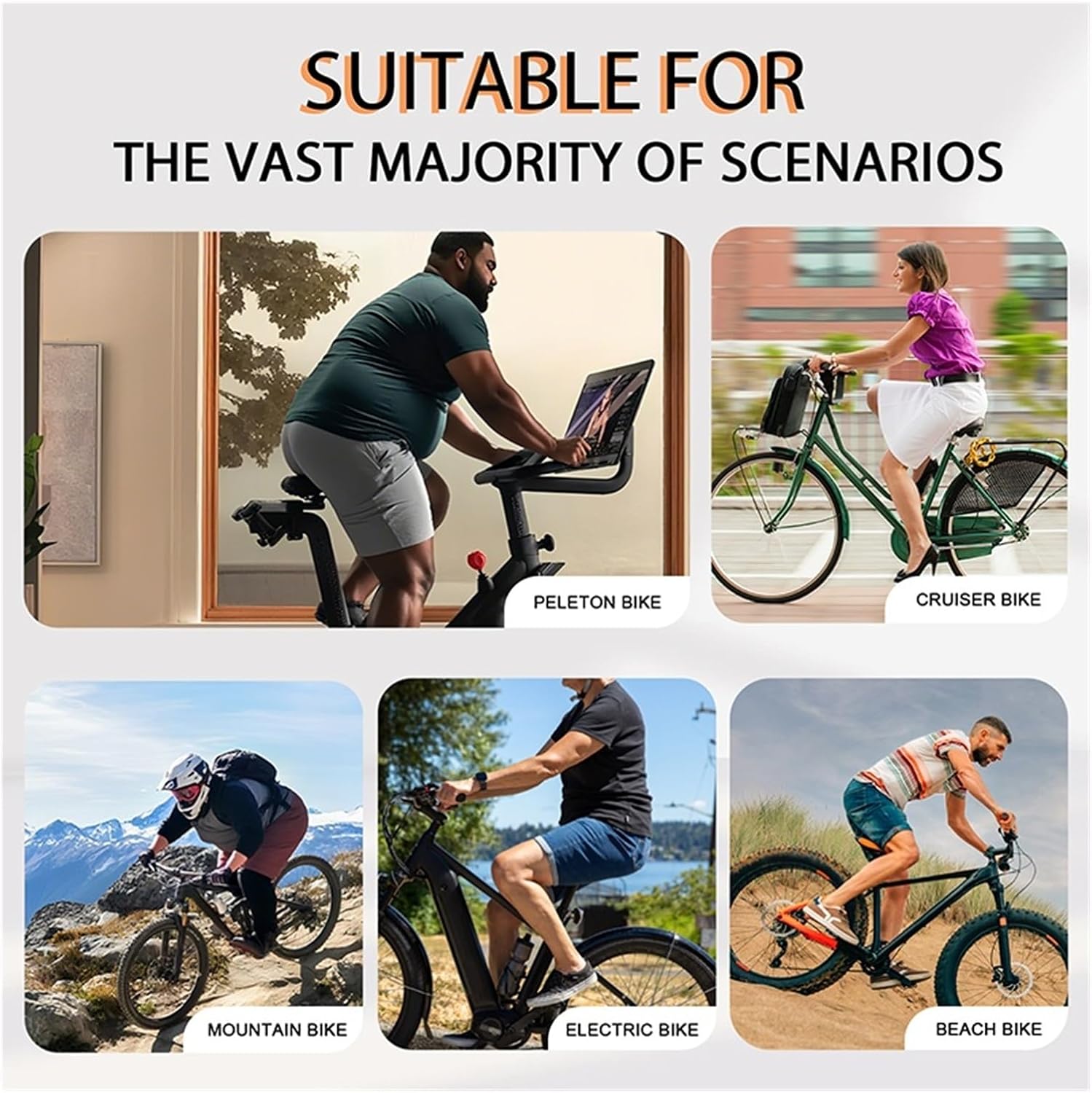 Oversized Bicycle Noseless Saddle Road Mountain Bike Widen Thicken Shockproof Ergonomic Comfortable Bike Seat