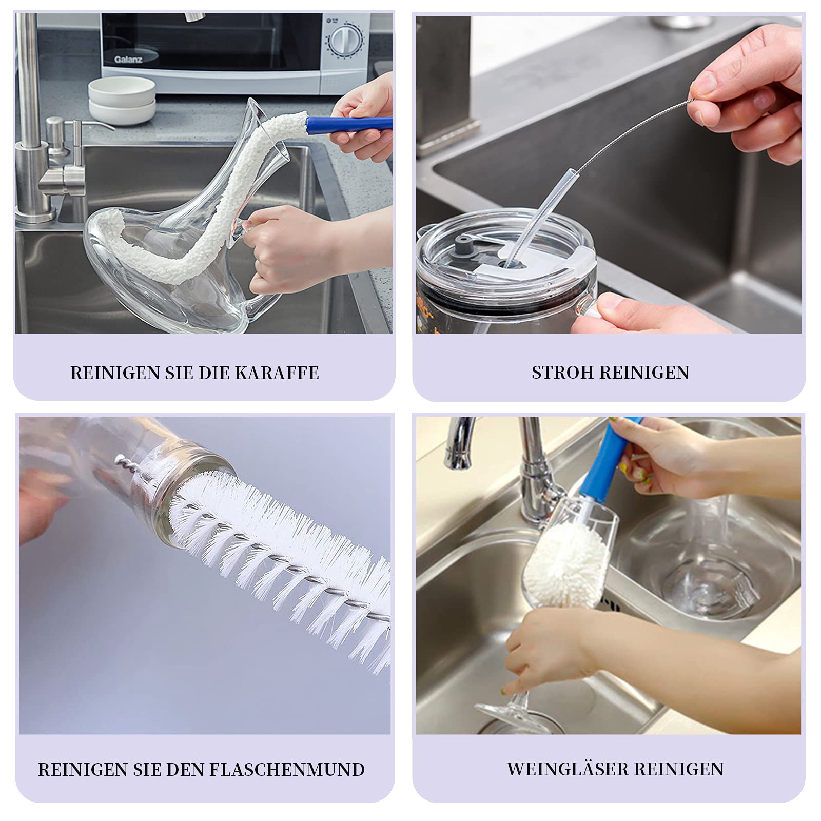 Shisha Reinigungset Bürsten Set – Mit 1,6m Schlauchbürste, Flexibler Bowl-Bürste, Für Wasserpfeife & Zubehör