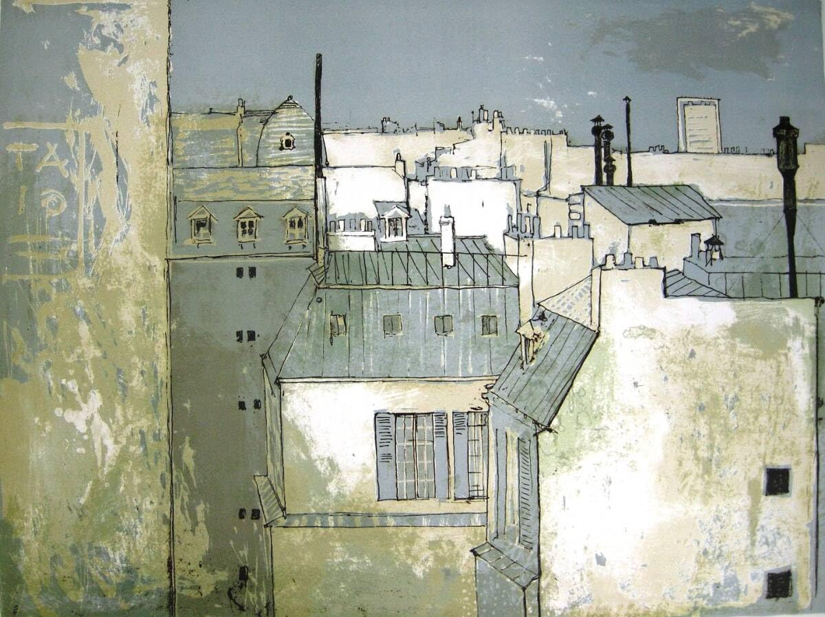 ジャンセン  リトグラフ Amazon.co.jp: ジャンジャンセン Jean Jansem 街角 風景画 リトグラフ