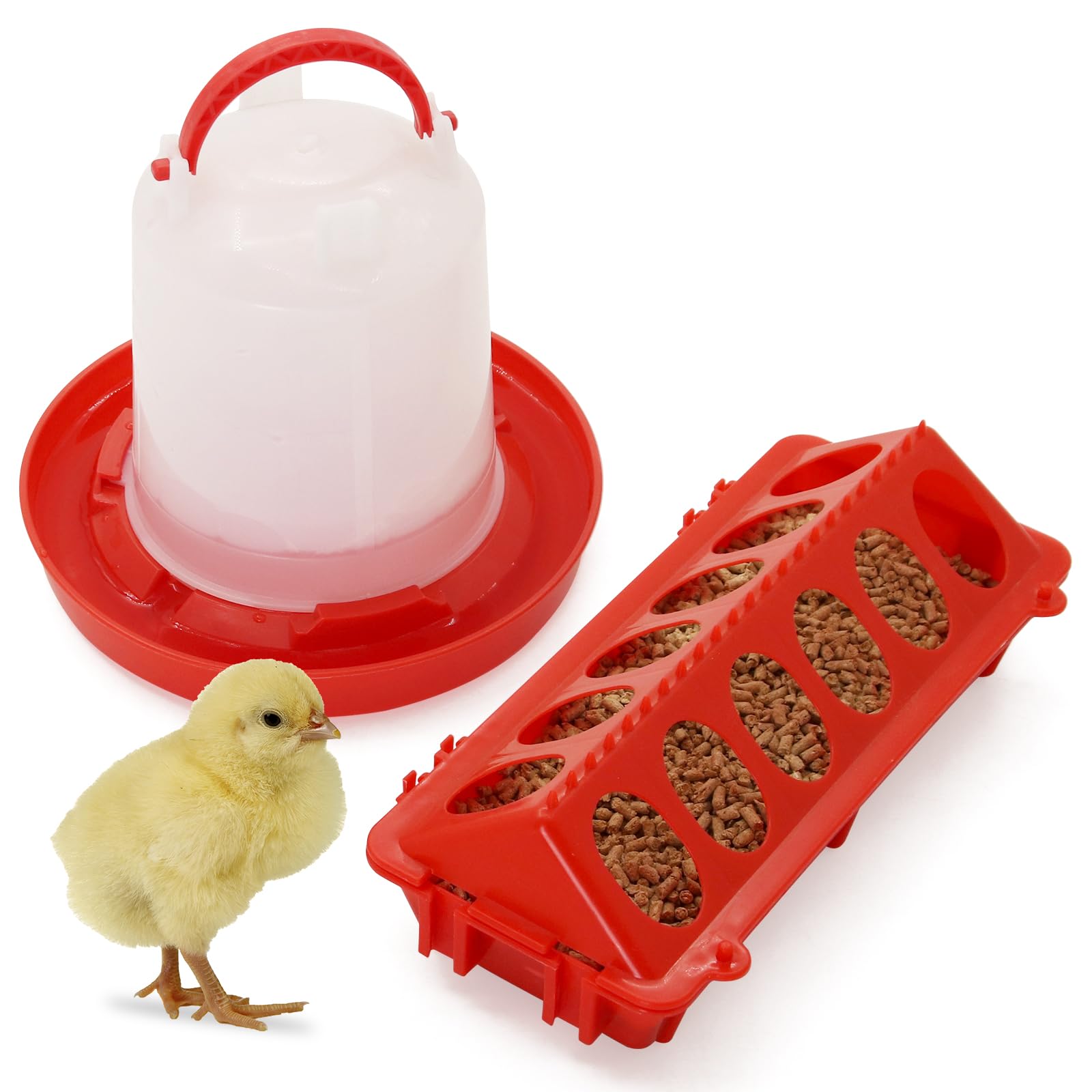 Mangeoire et abreuvoir automatique 1 L en plastique pour poussins, canards et cailles