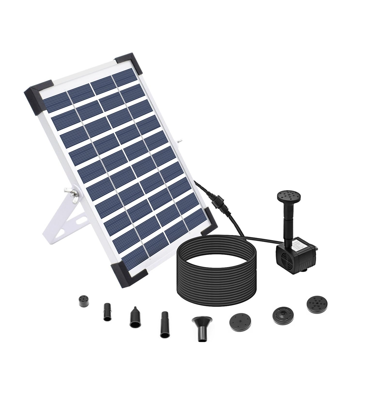 Joliane 5W Upgraded Solar Fountain Pond Pump Kit With Stake, Solar Powered Water Fountain Pump For Bird Bath, Garden, Backyard, Pool(5W)