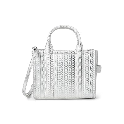 Marc Jacobs The Small Tote Handbags Silver/Bright White, Leather