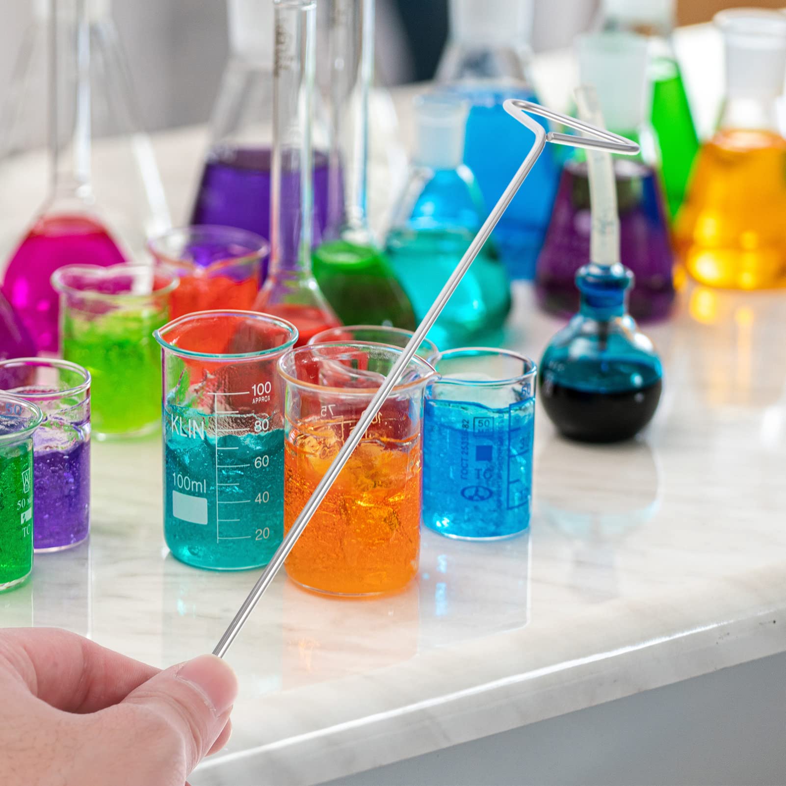 KICHOUSE Cell Plate Spreaders 4pcs Stainless Steel Coating Rods Cell Spreader Tools