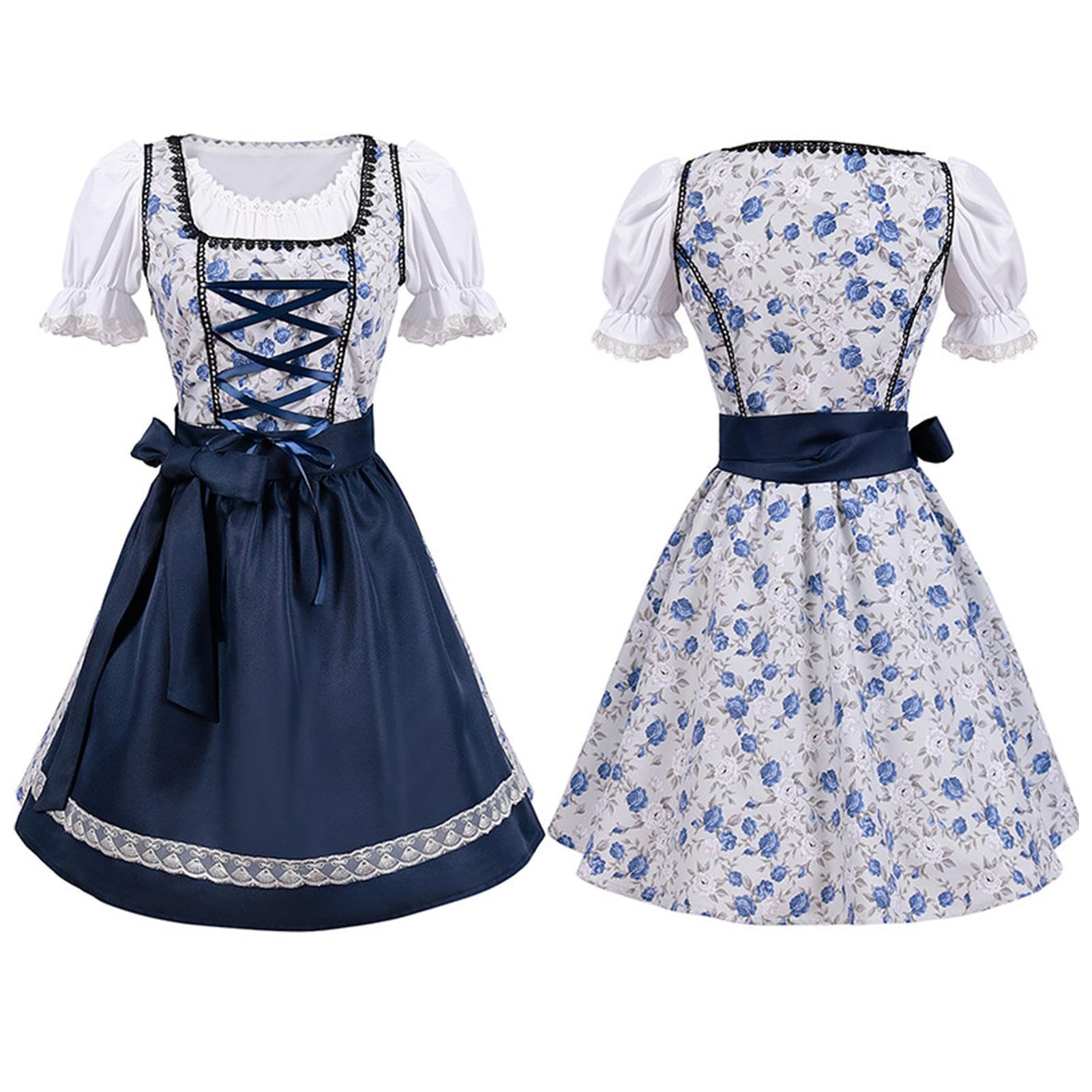 Costume Oktoberfest Per Bambine Abbigliamento Cosplay Traspirante Classico | Vestito Dirndl Tedesco Da Birra Halloween Per Spettacoli Teatrali Feste Cosplay Eventi Figlie Alunni E Compagni D