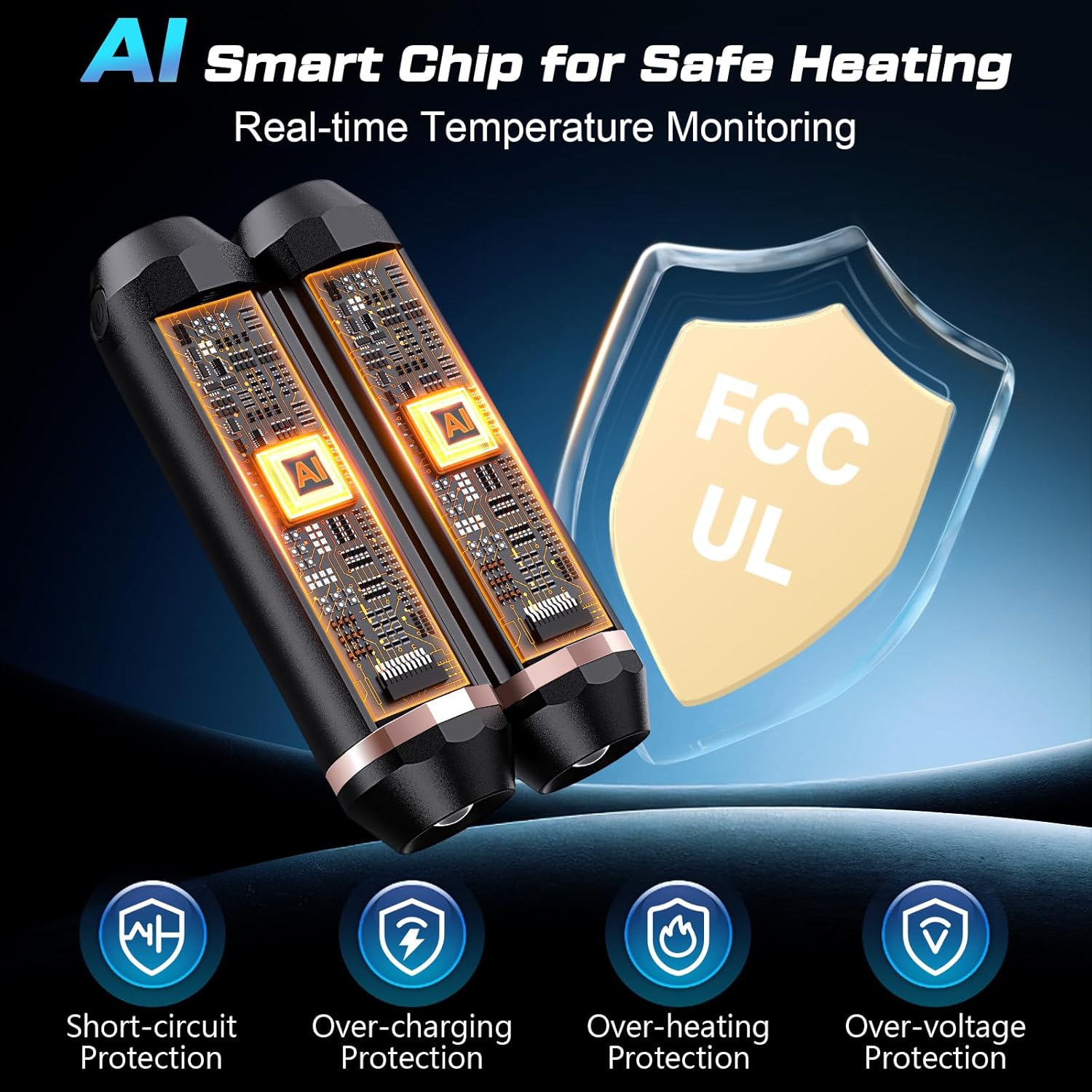 Rechargeable Hand Warmers, EnjoyNest C306 3-in-1 Hand Warmer Reusable 10000mAh Electric Portable Pocket Heater with 2 Pack Power Bank Flashlight 3 Levels Heating Gifts for Men,Winter,Hunting,Camping - Image 5