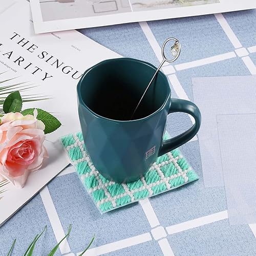 Miniatura 7 de Caydo 4 piezas de lona de malla de plástico de 14 quilates, Aida de plástico para punto de cruz, fabricación de organizador de joyas y modelos 3D (8