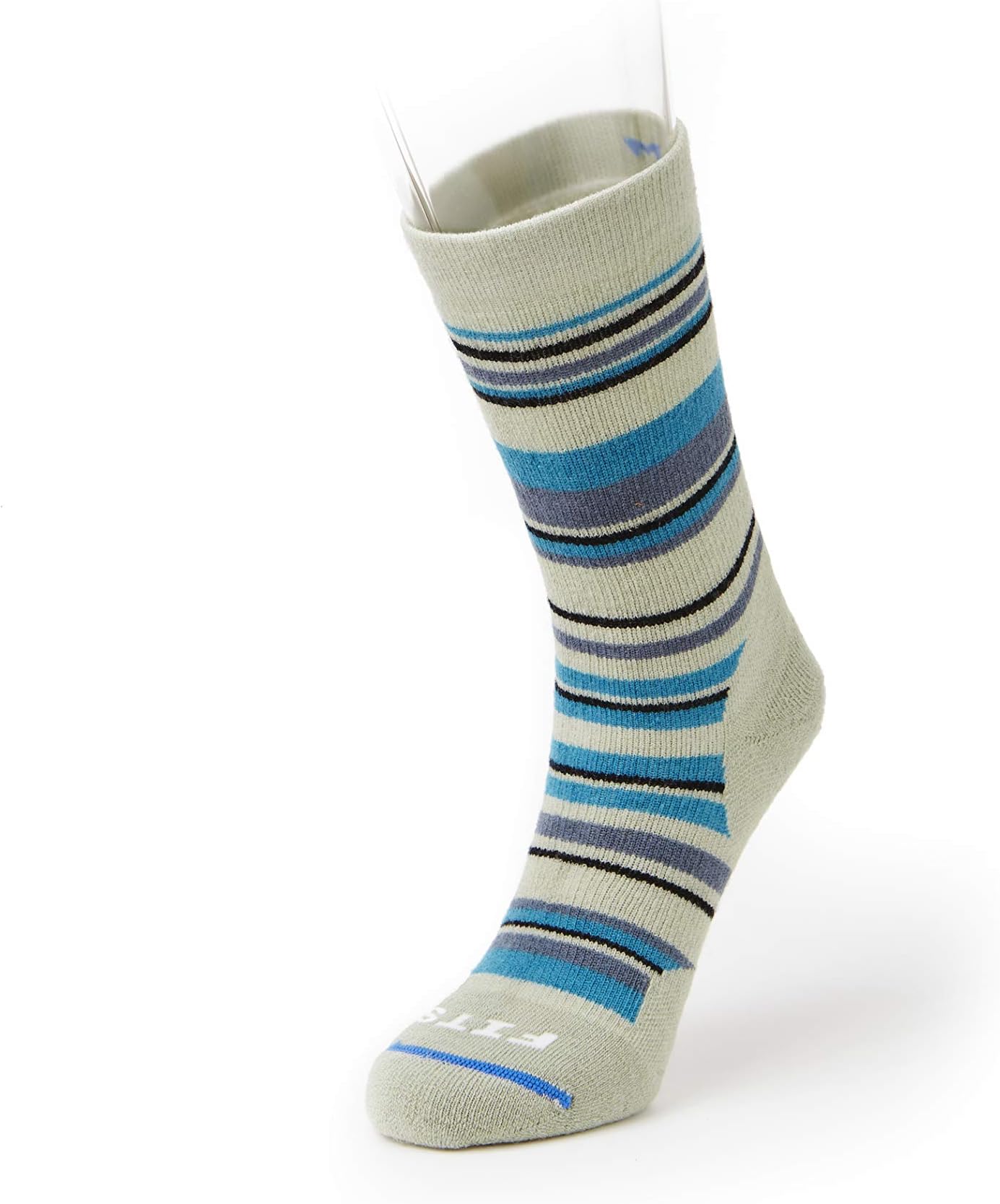 FITS Medium Hiker – Crew: Essential Hiking Socks, Desert Sage/Biscay Bay, M