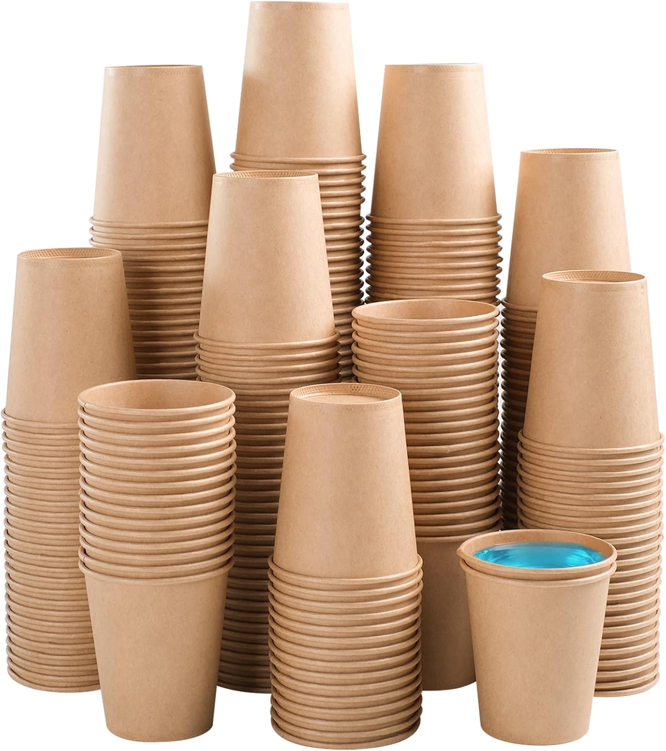 600 Pack 5 oz Kraft Paper Cups, Small Disposable Bathroom Cups, Mini Mouthwash Cups, Hot/Cold Drinking Cups for Bathroom, Parties, Picnics and Travel