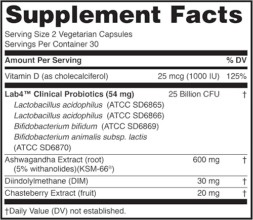 Miniatura 4 de Peptiva Probióticos para la salud de la mujer, probióticos y apoyo digestivo para mujeres, salud intestinal, 25 mil millones de UFC, probiótico
