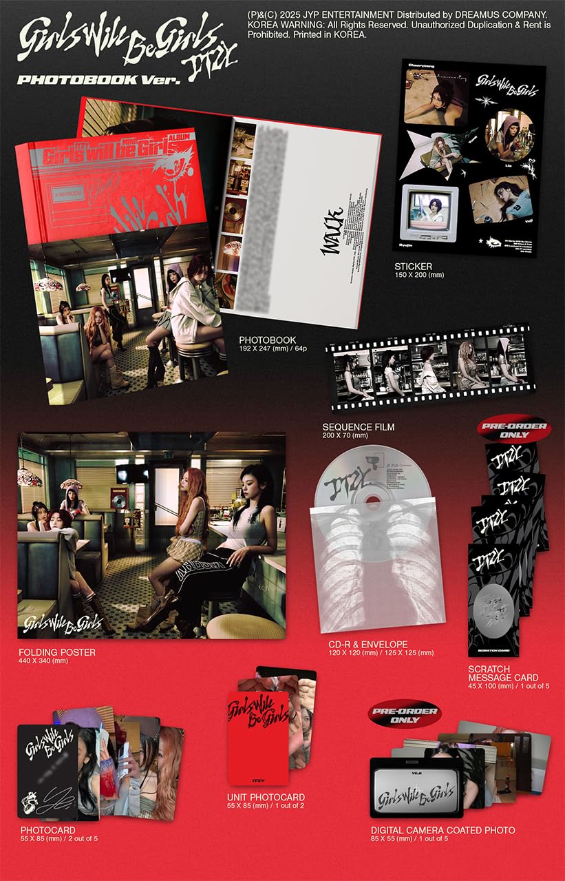 [3 verset] IT'ZY - Girls will be girls (libro fotográfico + folder + caja)