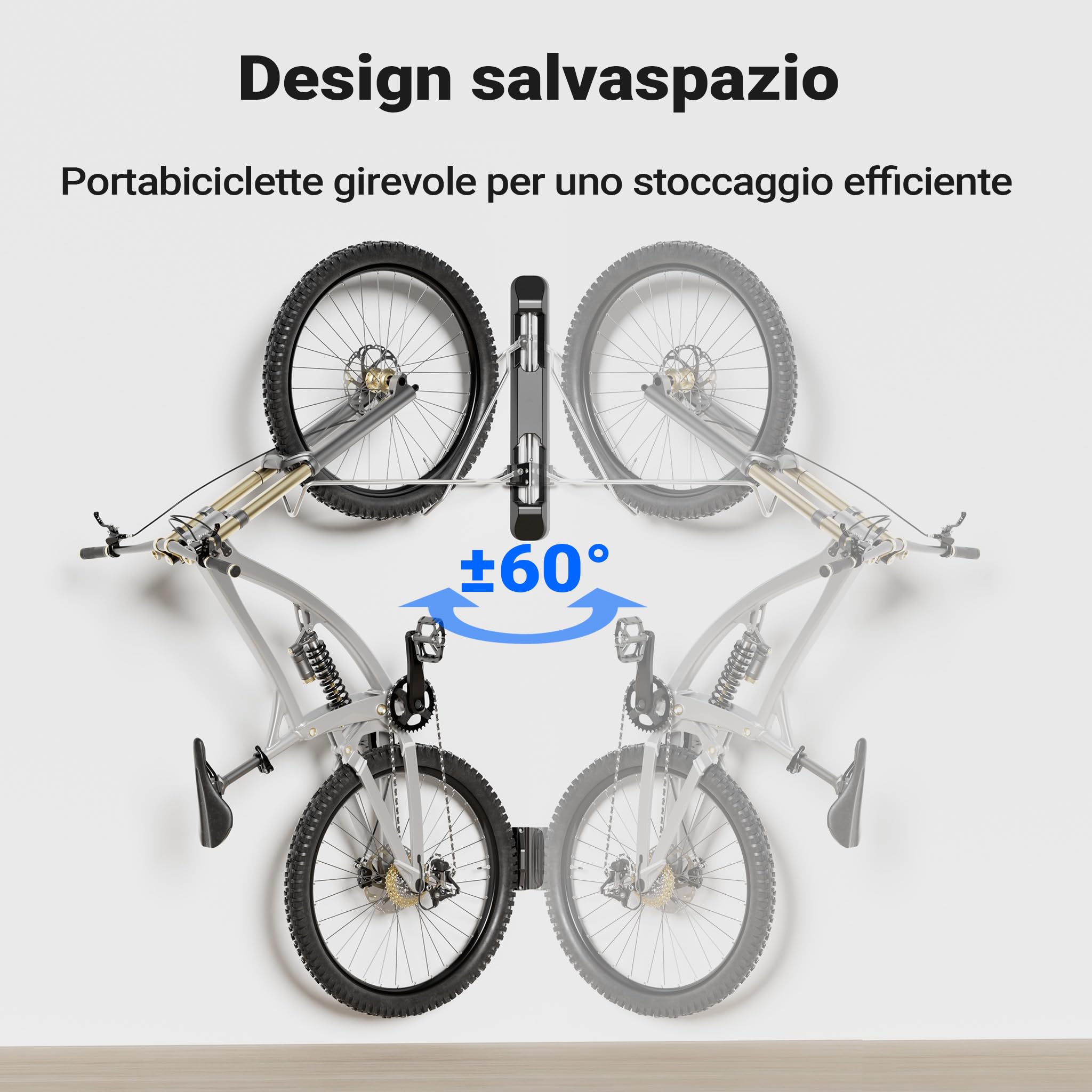 Wiltec Portabici da Muro