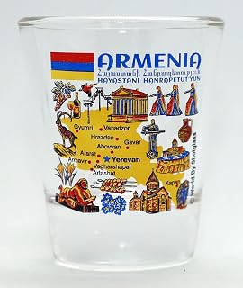 Armenia Landmarks and Icons Collage Shot Glass