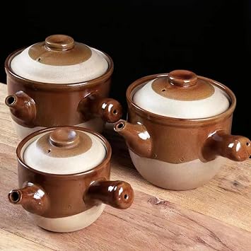 Ceramic casserole, Casserole Clay Cooking Pot Retro Skillet Decoction Pot Pottery Clay Pot Casserole with Lid Ancient Cookware for Soup