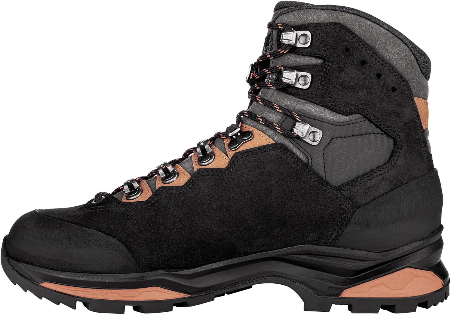 LOWA Men's Camino Evo GTX Backpacking Boots (8.5, Black/Orange, numeric_8_point_5)