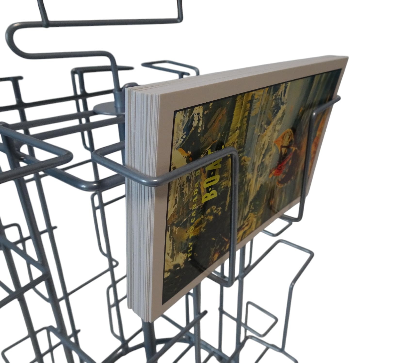 Gerso Expositor giratorio para postales 12 compartimentos 150x105 mm A6 plateado