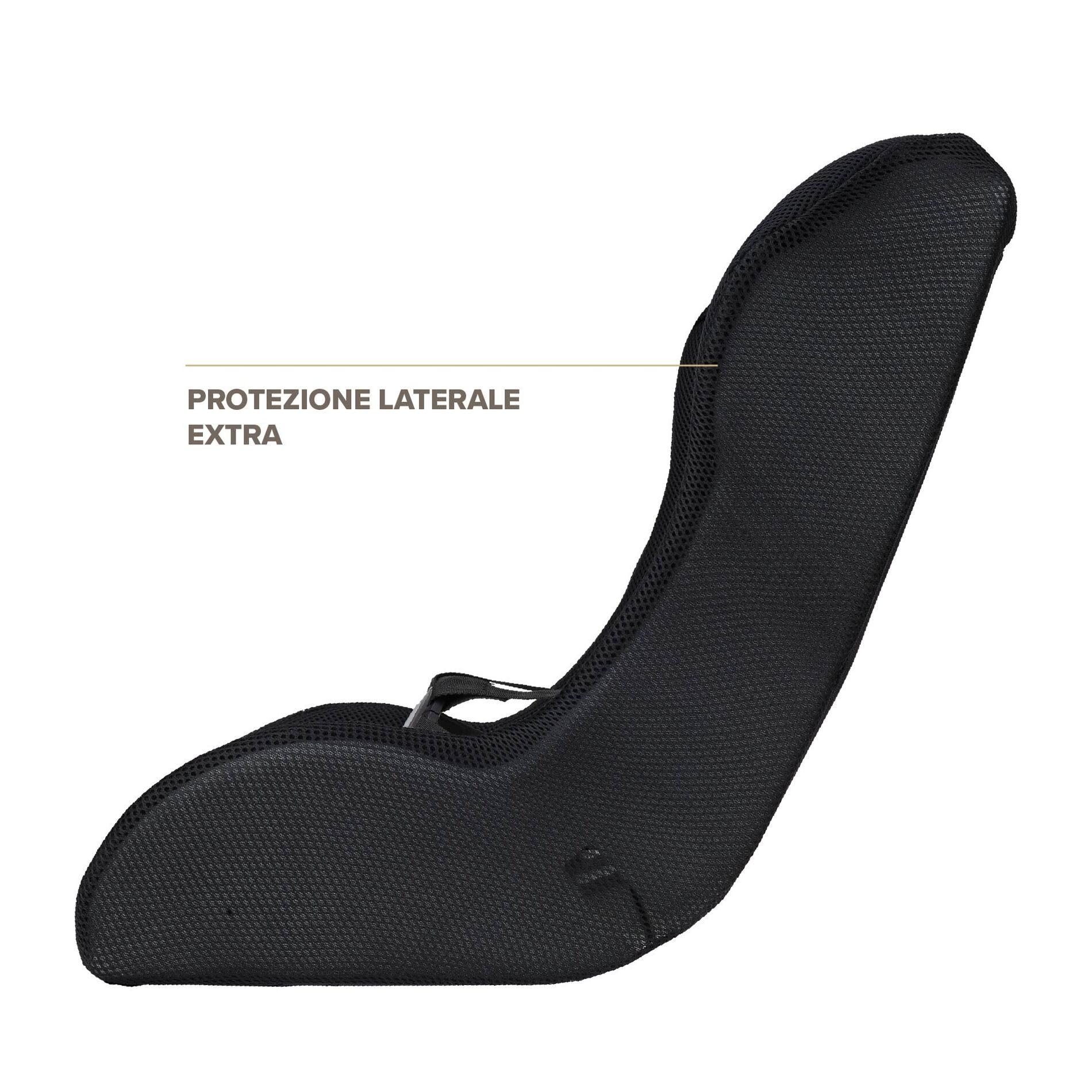 POLISPORT 8015000019 – Mini Pelican Tutto Clima Riduttore Seduta Bebè con Cintura a 5 Punti per Rimorchio, Passeggino e Bici Cargo – Traspirante, Sicuro e Compatibile da 7 a 18 Mesi, Nero
