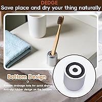 Vista 3 de DEDGE Soporte de seguridad para maquinilla de afeitar plateado mate, soporte de doble filo, soporte de afeitadora de seguridad para accesorio