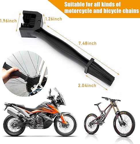 Miniatura 2 de Cepillo de cadena de bicicleta para motocicleta, herramienta de limpieza de cadenas y ruedas, limpiador de cadenas y engranajes, arandela de cadena