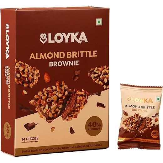 Loyka Almond Brittle Brownie Box - 14 pcs