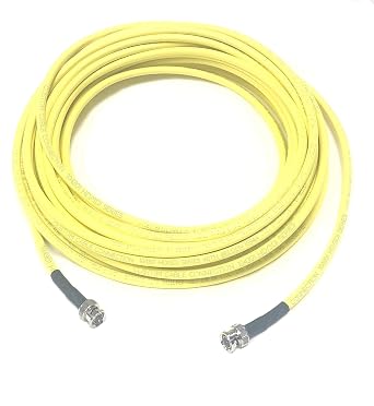 Custom Cable Connection 6 Foot Belden 1694A 6G HD-SDI RG6 BNC Cable 75 Ohm Yellow Jacket