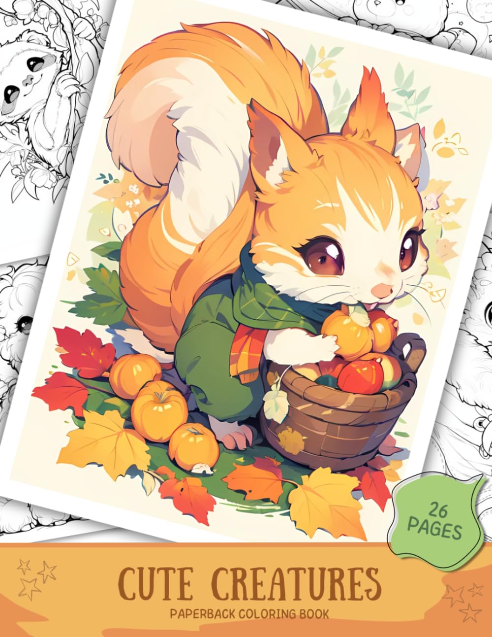 Cute Creatures Coloring Book for Adults: Kawaii Animals, Cozy Characters and Relaxing Cute Coloring Pages: Kawaii Coloring Book for Adults: Cute ... Creatures and Stress Relief Coloring Pages