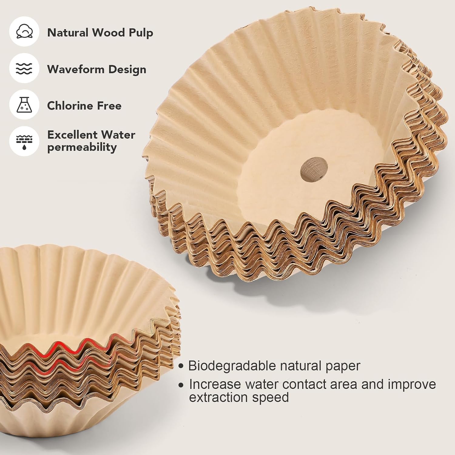 100Pcs Coffee Filter for Hamilton Beach 45 Cup & Urn Hot Beverage Dispenser image 3