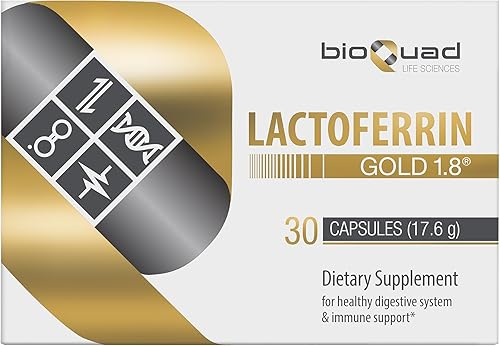 Miniatura 9 de Lactoferrin Gold 1.8 - para apoyo inmunológico, salud digestiva y absorción de hierro, sin lactosa, sin gluten, sin OMG (60 unidades)
