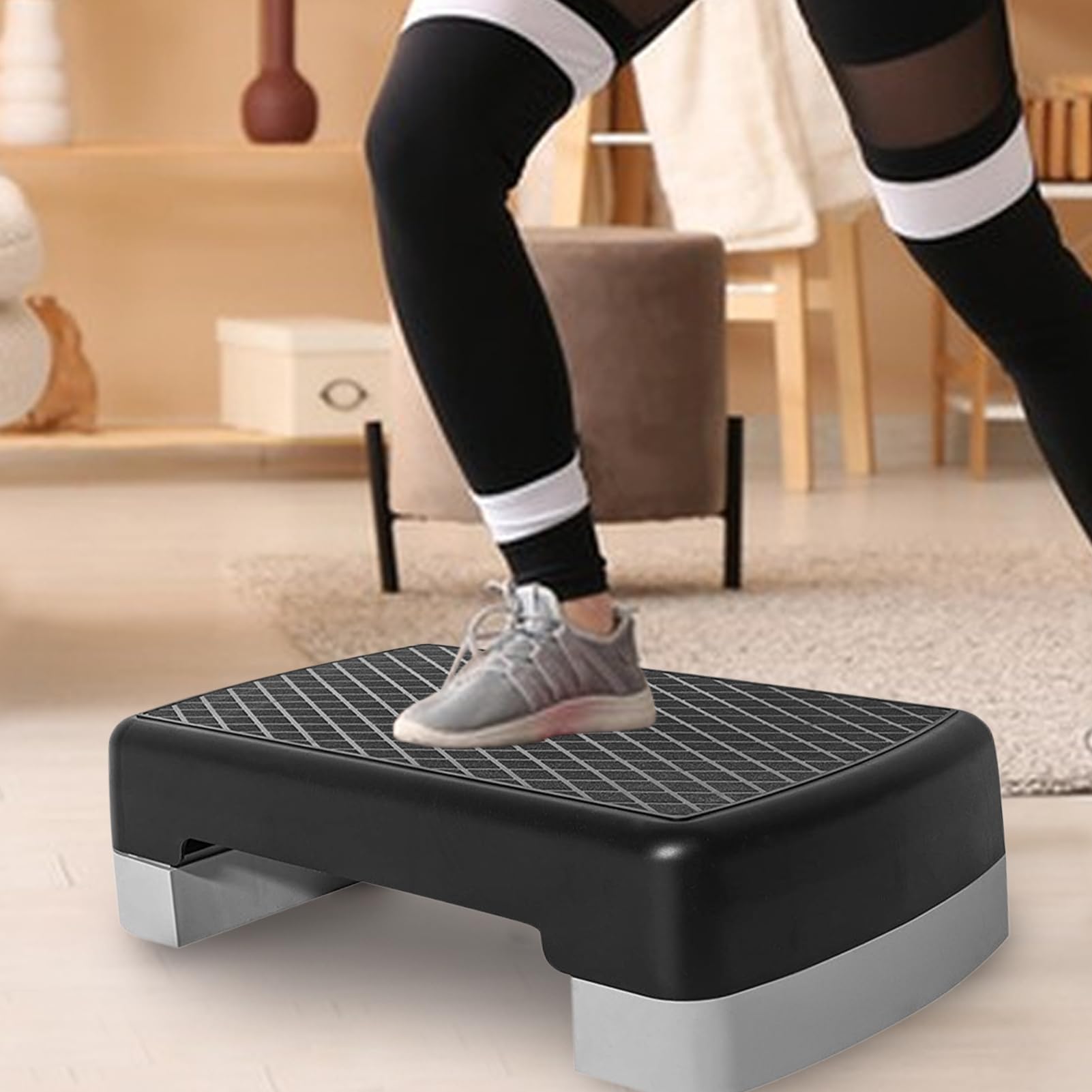 Stepper Per Esercizi Stepper Regolabile Per Allenamento Con Altezza | Attrezzo Fitness Antiscivolo Da 45 Cm Per Home Gym