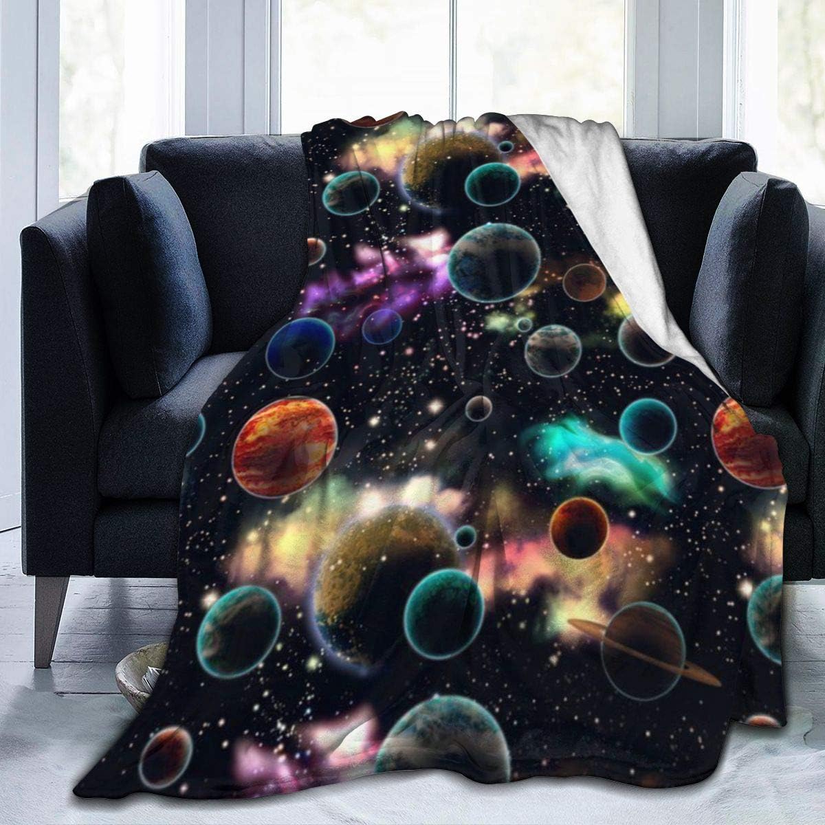 Amazon.com: JINMUopen Space Planets Blanket Lightweight Super Soft Cozy ...