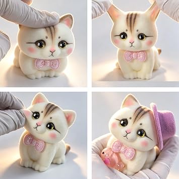 Handmade Taba Squishy Cat Toy, Cute Squishy Stress Relief Fidget Kitten Toy