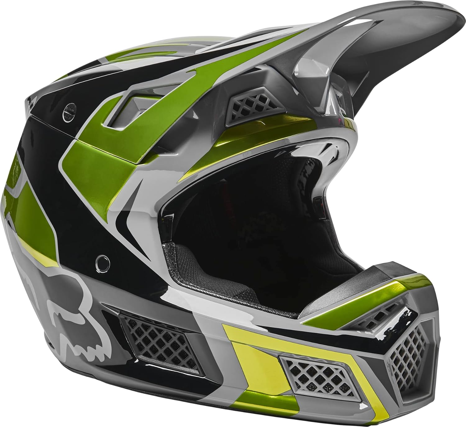 Fox Racing Unisex V3 RS Motocross Dirt Bike Helmet, Black/White/Orange, Small