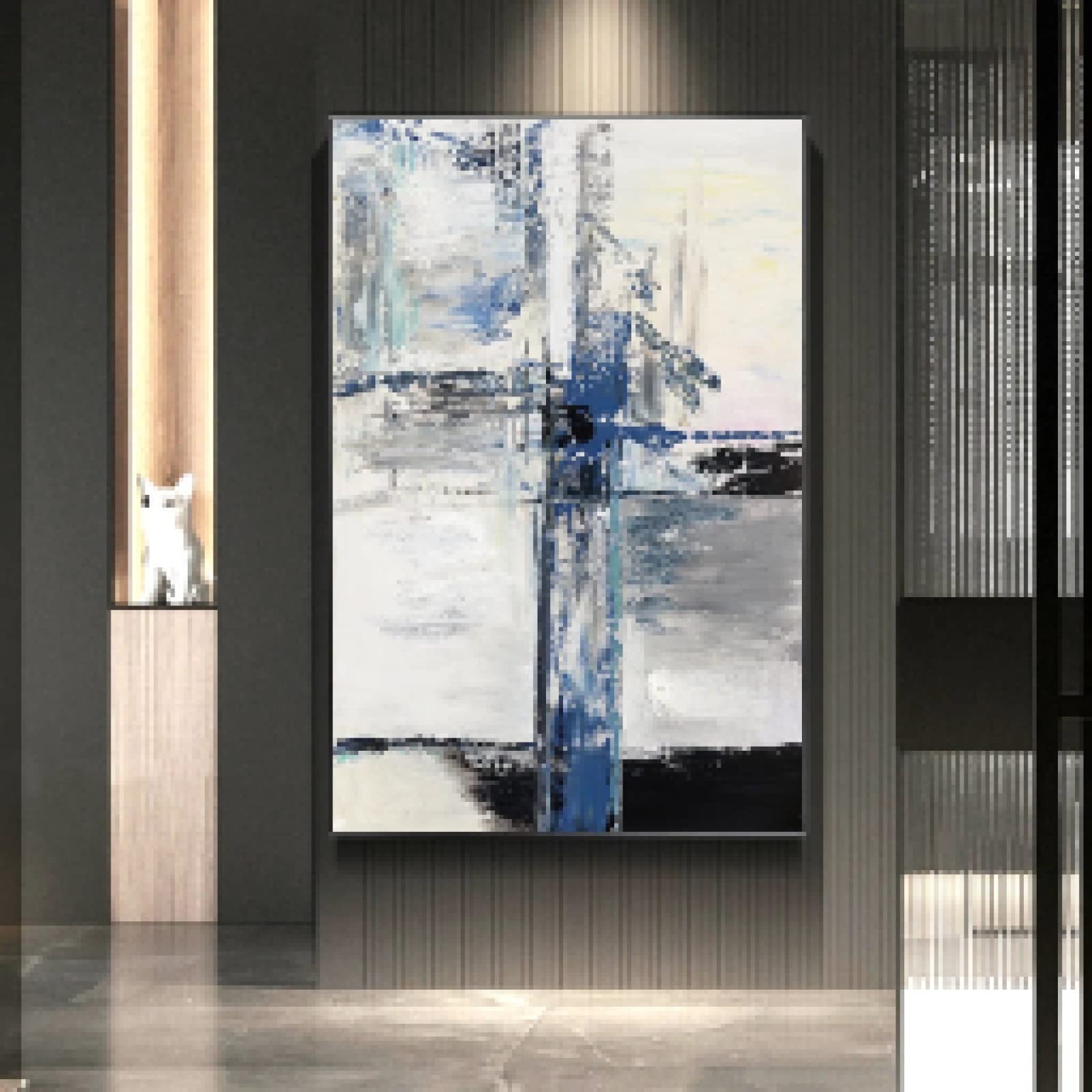 Tableau graffiti abstrait haut de gamme, toile minimaliste 70x100cm - 8