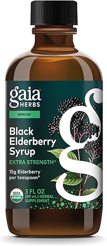 Gaia Herbs Negro Elderberry Jarabe, 3-Ounce Botella by Gaia Hierbas