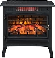 Vista 5 de Duraflame DFI-5010 - Estufa infrarroja en 3D para chimenea eléctrica con control remoto