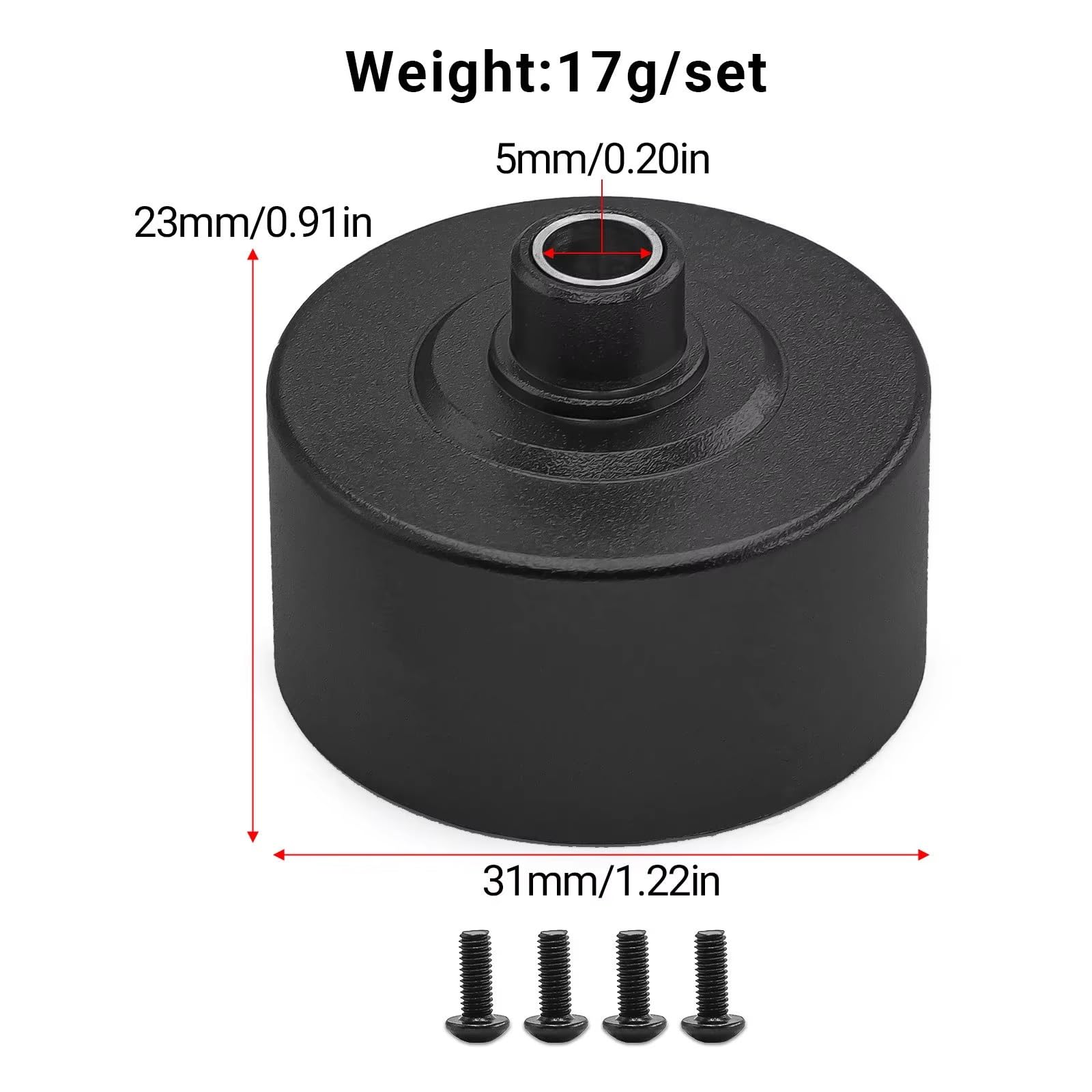 Alloggi Diff Per Arrma For Felony Fireteam Per Infraction 1/7 | Parti auto RC con custodia differenziale resistenza leggera efficiente dissipazione calore su piste(Blue)