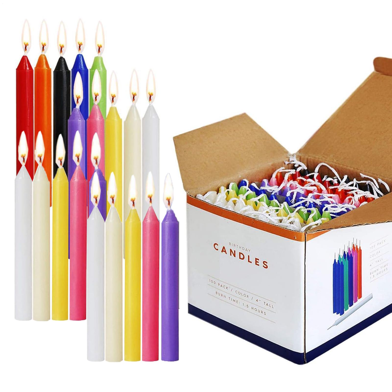 Colors Stabulz - Velas aromáticas (100 unidades, velas puñaladas