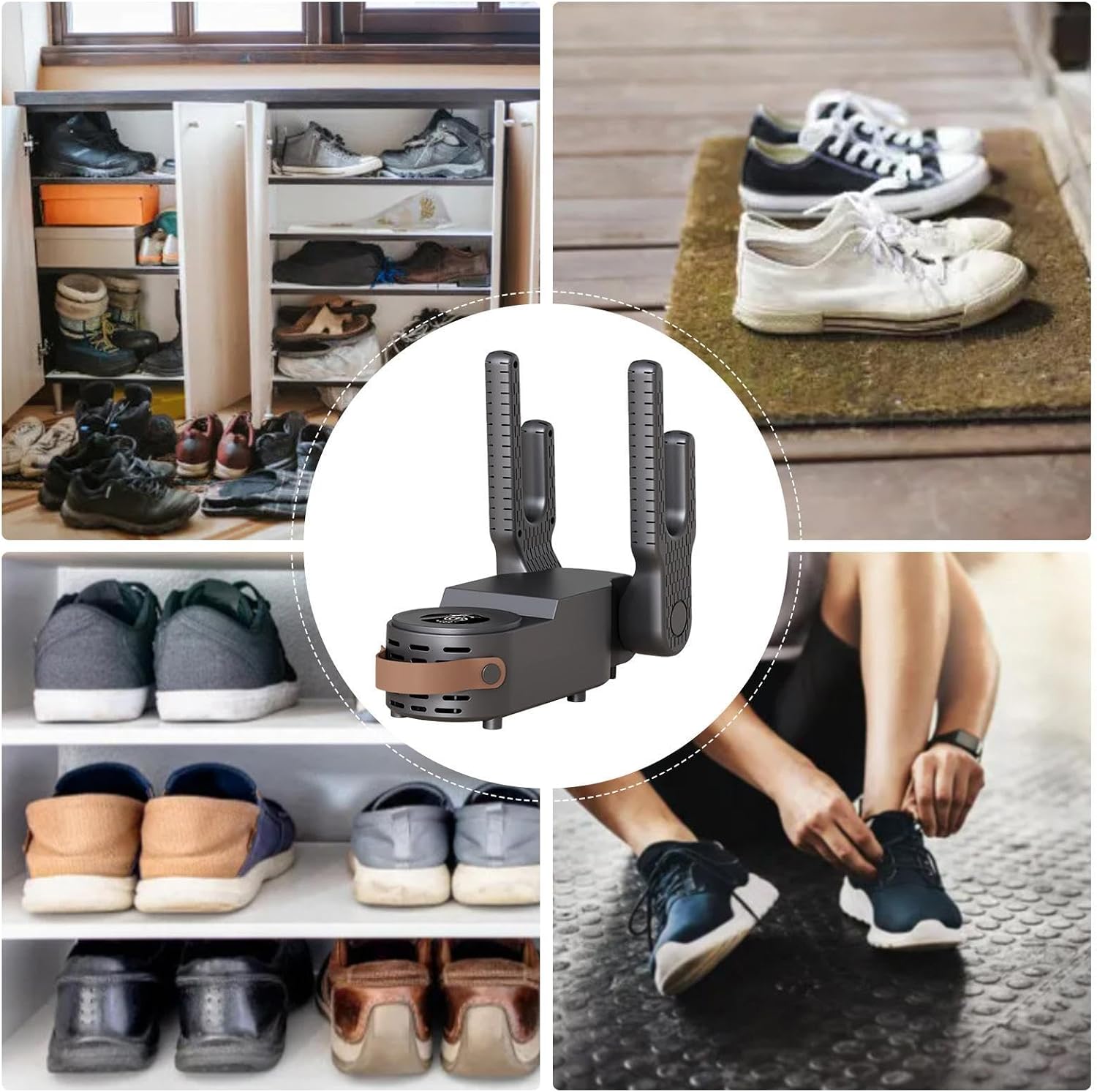 Electric Shoe Dryer | Foldable Warmer Heater Rack - Work Boot Dryers - for Winter Travel Gym Work Sites Camping Home Locker Rooms Dormitories