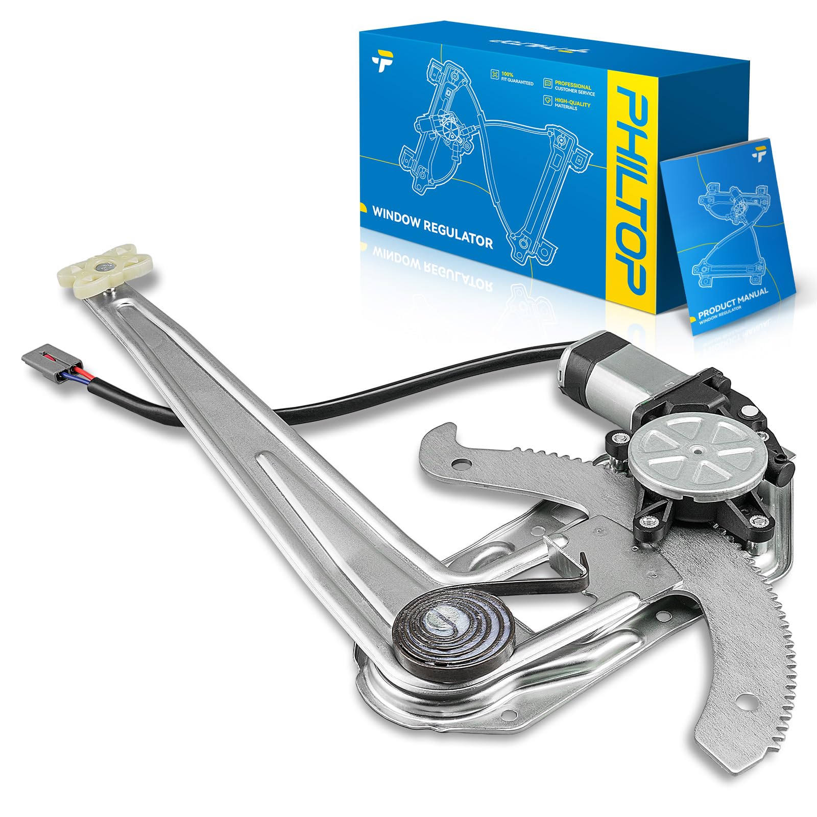 PHILTOP 741-831 Power Window Regulator w/Motor Front Left Driver Side