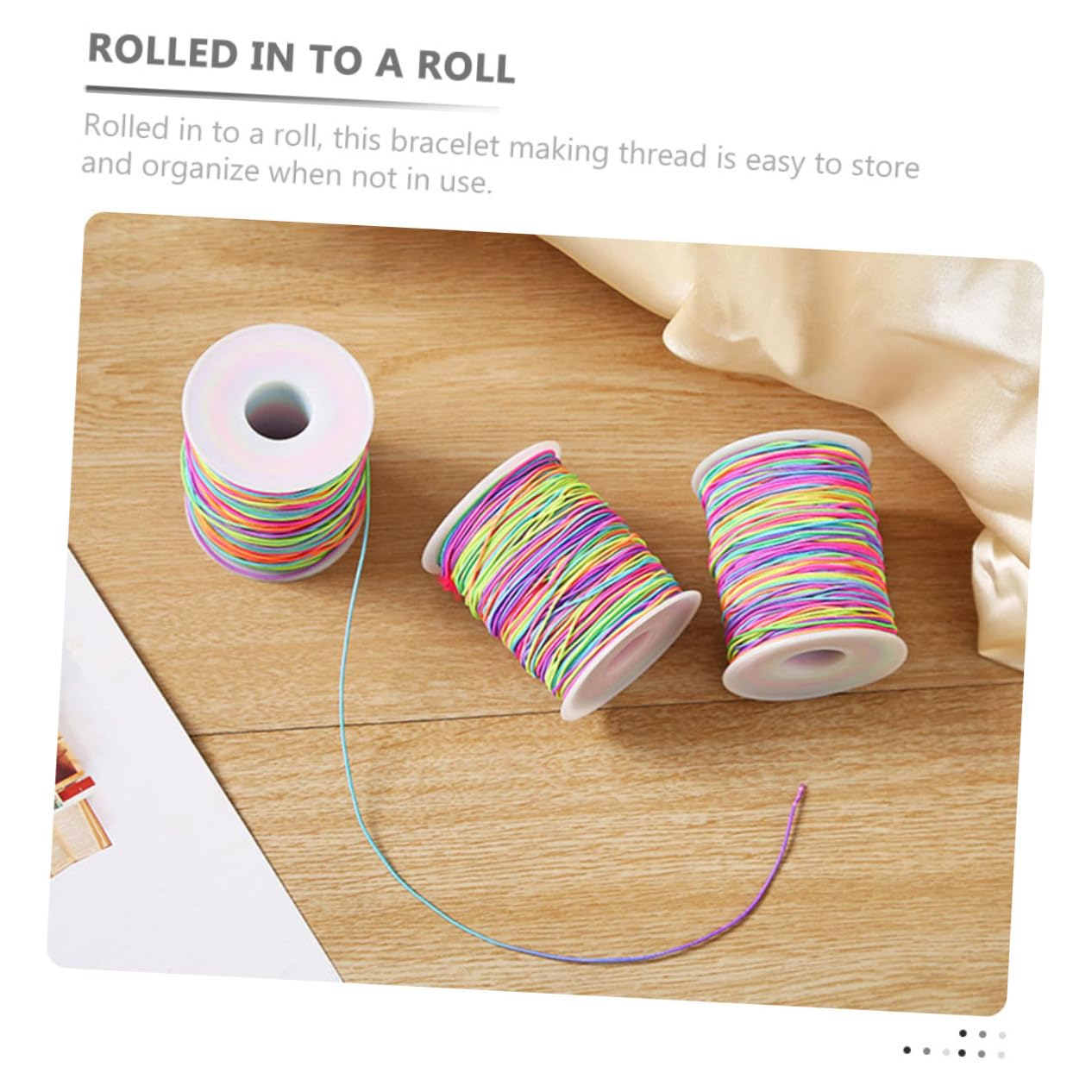 jojofuny 5 Rollen Gewinde Schnüre Elastische Schnur Schmuck Kabel Armbänder Bastelschnur Makramee-Schnur Herstellung Dehnbar Fälschung Strecken Perlenschnur Polyester