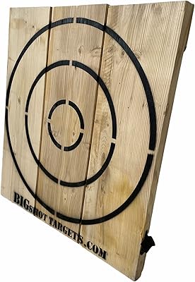 BIGSHOT Wooden Throwing Target with Bottle Opener for Knives, Stars and Light Duty Axes