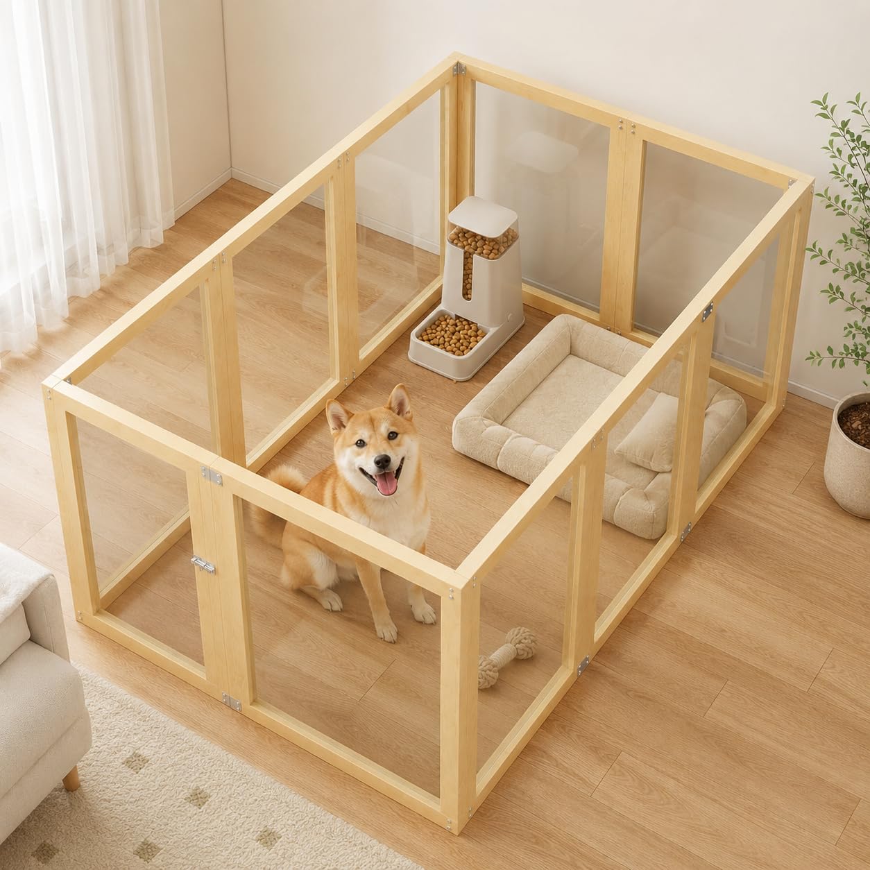 Photo 1 of Bonavo 10 Panel Clear Acrylic Pet Playpen