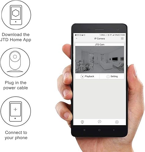 Miniatura 6 de JTD Cámara WiFi de visión nocturna con visión remota Cámara IP de seguridad interior Monitor de bebé Audio bidireccional Plug & Play