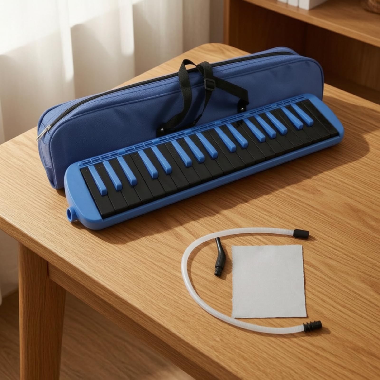 Melódica con Tubo Soplador Musical , Style to 2 , Naranja