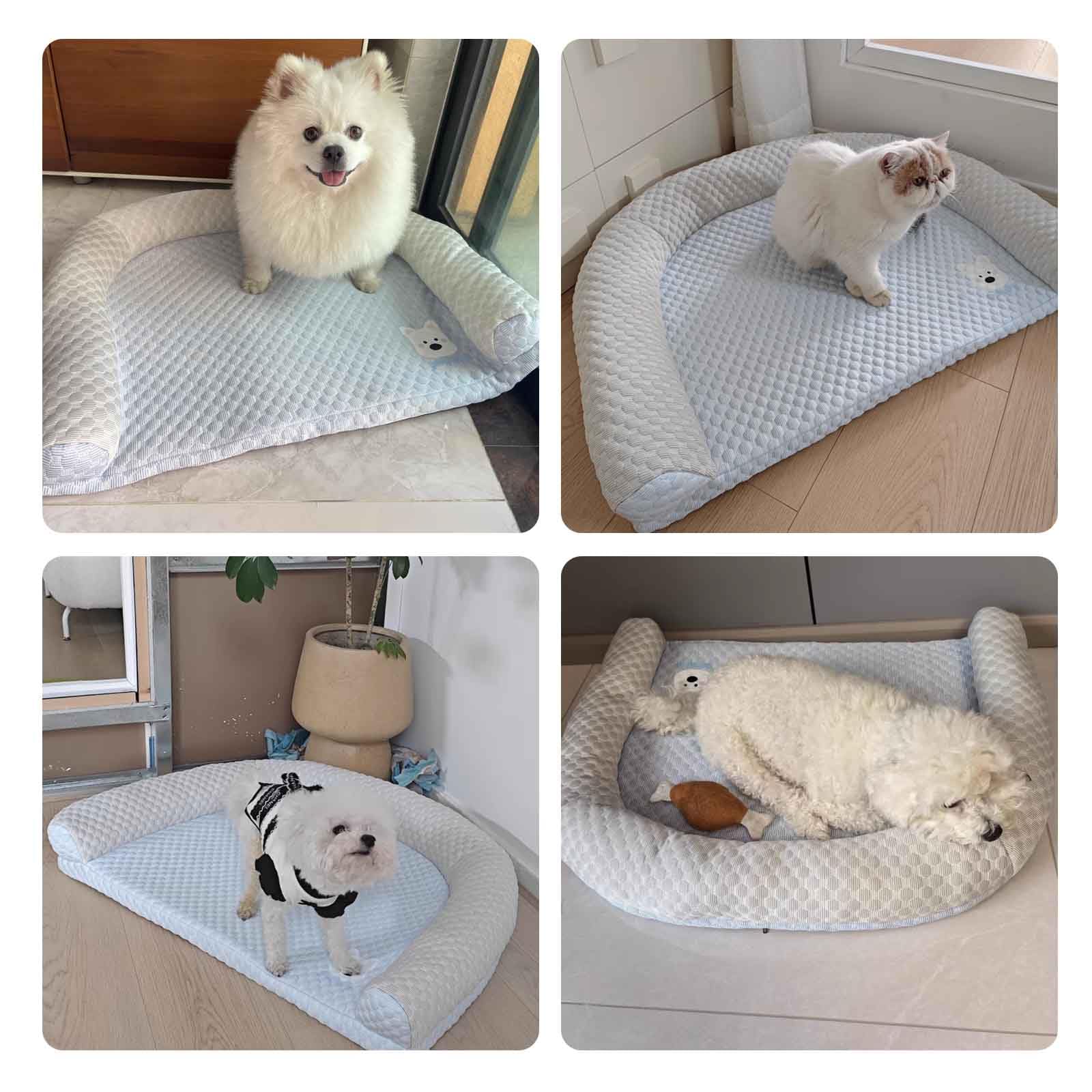 Tappetino Refrigerante Cane Traspirante, Tappetino Refrigerante per Gatti, Sfoderabile E Lavabile,Raffreddamento Rapido in Estate Calda per Animali Domestici,M