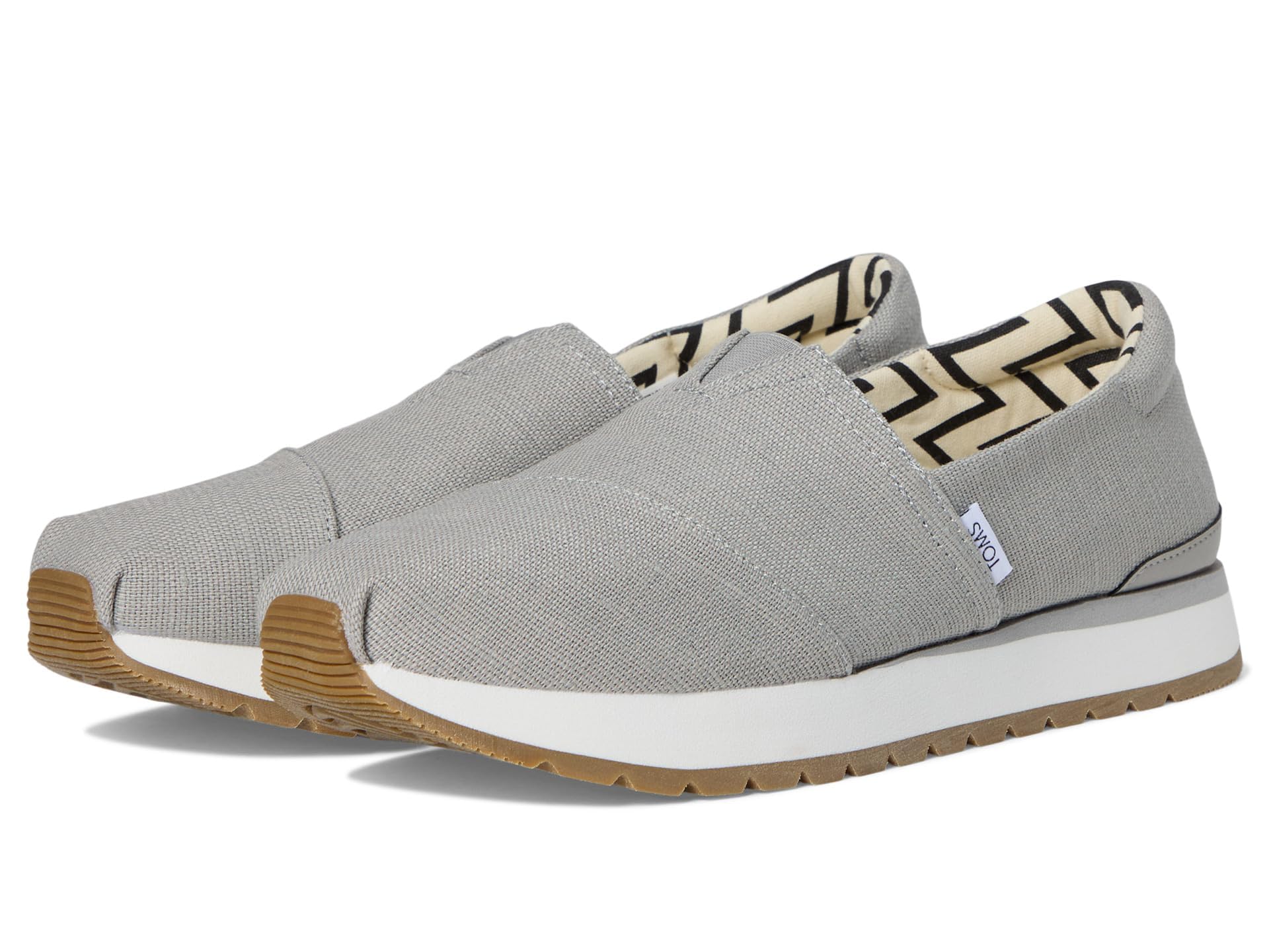 TOMS Men's Resident Plus Sneaker, Drizzle Grey Heritage Canvas, 6.5 UK