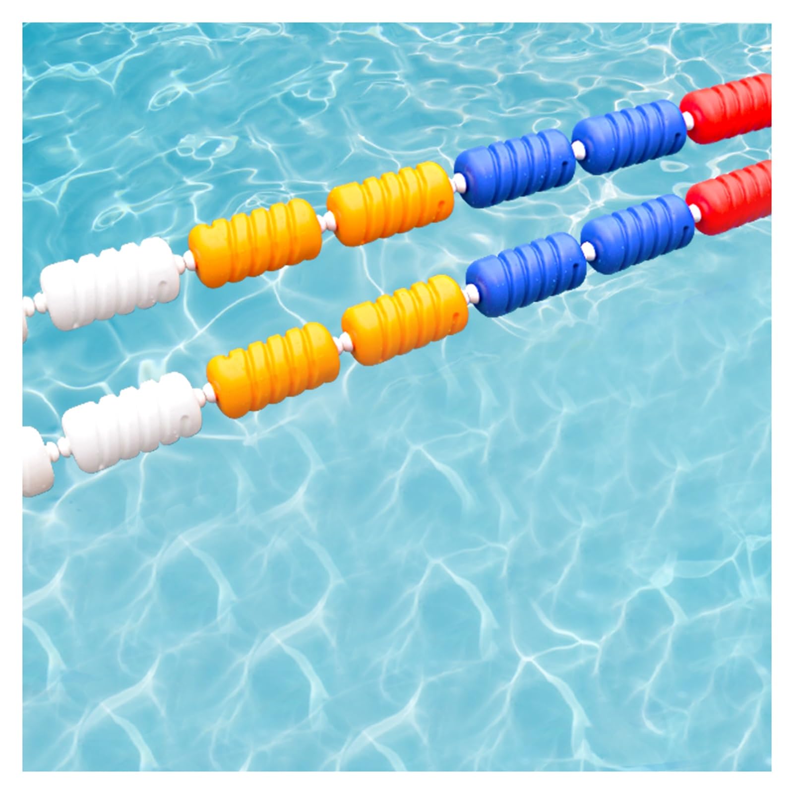 GJMSSMY Floating Pool Safety Dividers - 60ft Nylon Buoy Lines & Safety Ropes with Float Markers for In-Ground/Above Ground Swimming Pools - Enhance Safety & Visibility