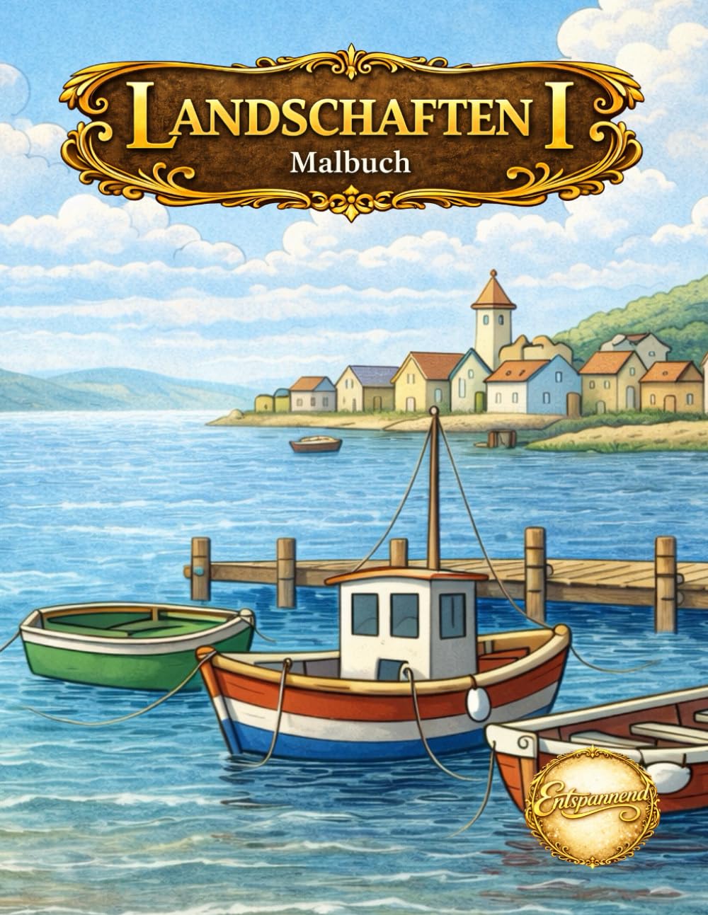 Landschaften I: Malbuch für Erwachsene zum Entspannen und Stressabbau (Skizzen)