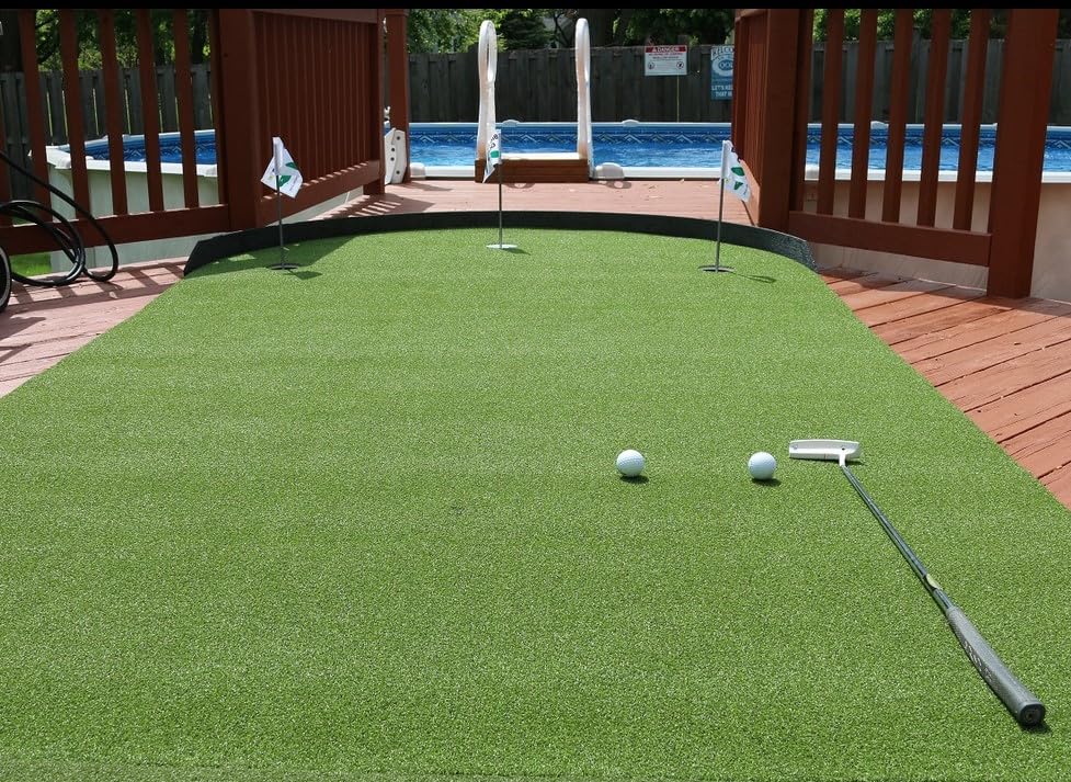 Big Moss Golf Commander 6'X15' Indoor/Outdoor Practice Putting Chipping Green with 3 Cups