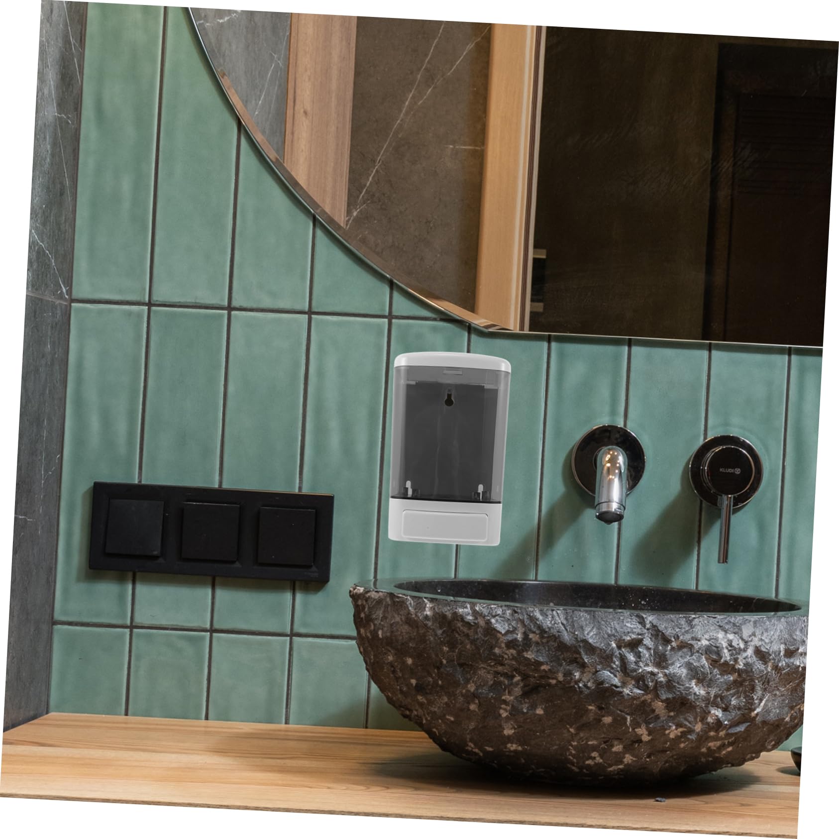 GALPADA 2pezzi Dispenser Di Sapone Parete Da Pompa Manuale Di Bottiglie Trasparenti Per Bagno Cucina Ufficio Facile Da Riempire e Adatta Per Aree Ad Traffico